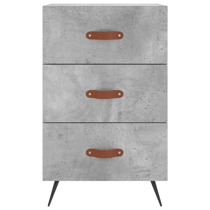 Bedside Cabinet Concrete Grey 40x40x66 cm Engineered Wood