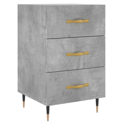 Bedside Cabinet Concrete Grey 40x40x66 cm Engineered Wood