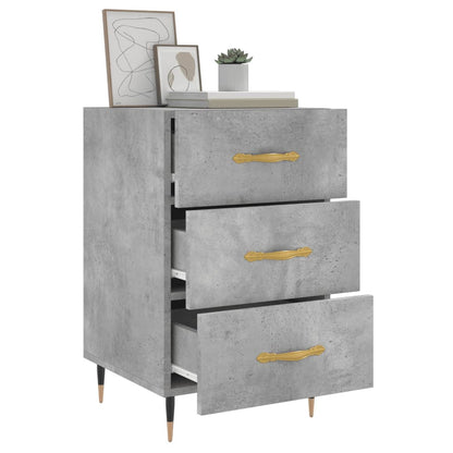 Bedside Cabinet Concrete Grey 40x40x66 cm Engineered Wood