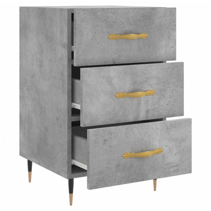 Bedside Cabinet Concrete Grey 40x40x66 cm Engineered Wood