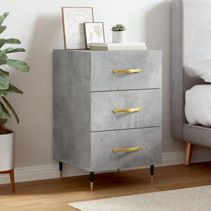 Bedside Cabinet Concrete Grey 40x40x66 cm Engineered Wood