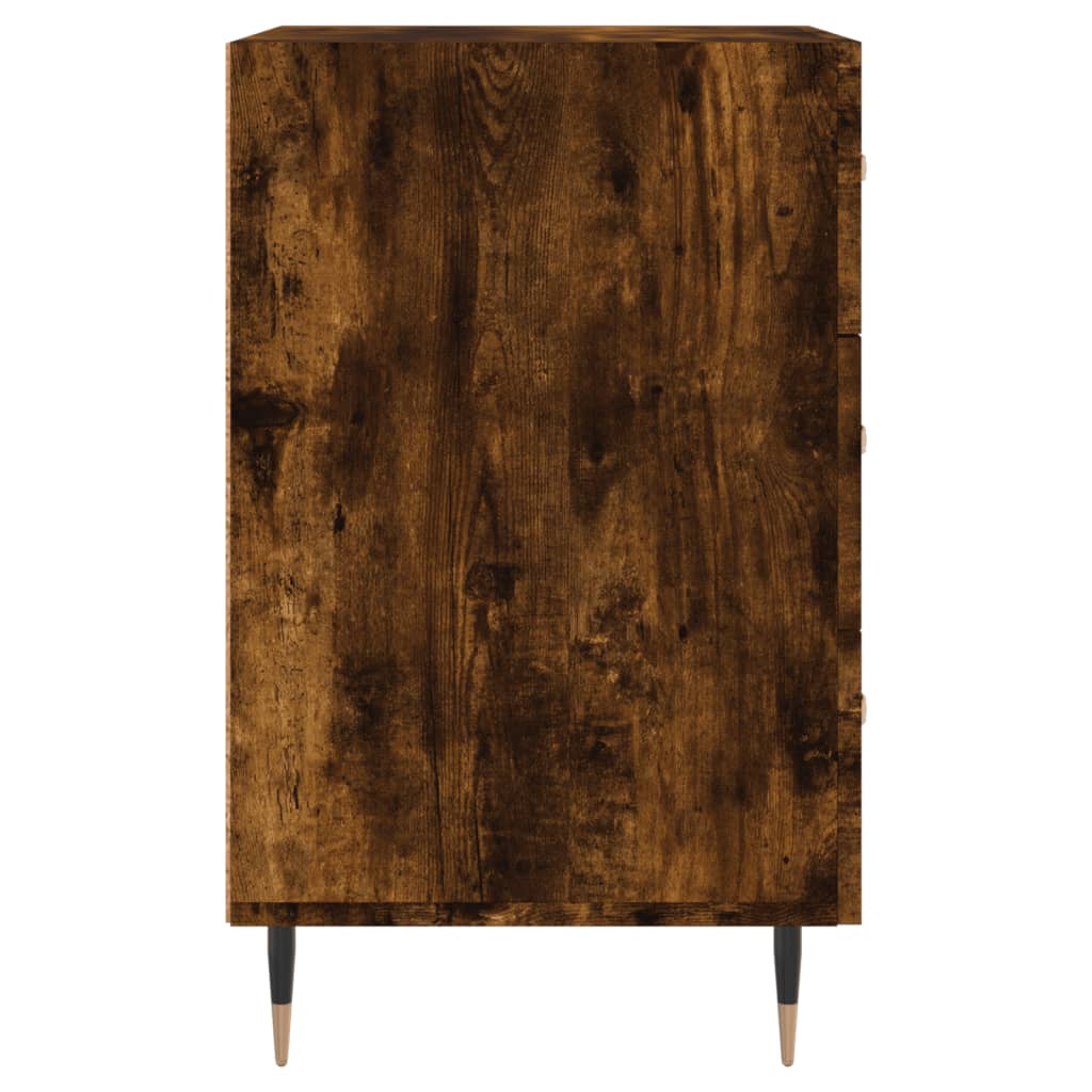 Bedside Cabinet Smoked Oak 40x40x66 cm Engineered Wood
