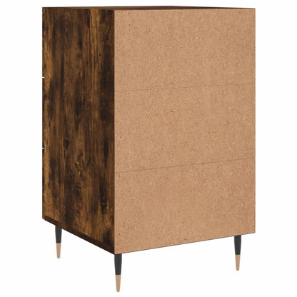 Bedside Cabinet Smoked Oak 40x40x66 cm Engineered Wood