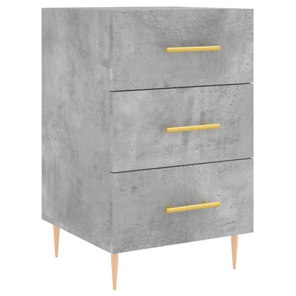 Bedside Cabinet Concrete Grey 40x40x66 cm Engineered Wood