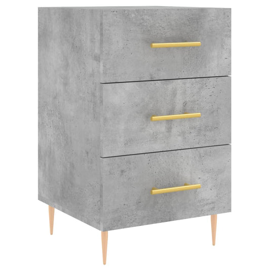 Bedside Cabinet Concrete Grey 40x40x66 cm Engineered Wood