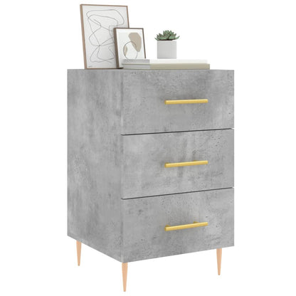 Bedside Cabinet Concrete Grey 40x40x66 cm Engineered Wood