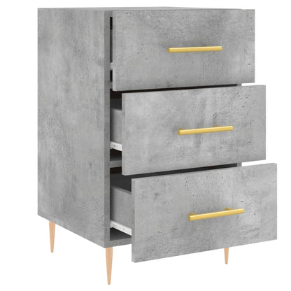 Bedside Cabinet Concrete Grey 40x40x66 cm Engineered Wood