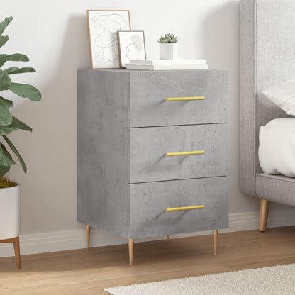 Bedside Cabinet Concrete Grey 40x40x66 cm Engineered Wood