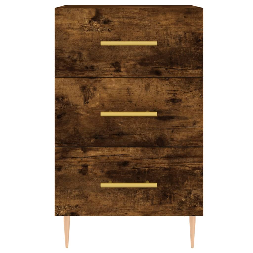 Bedside Cabinet Smoked Oak 40x40x66 cm Engineered Wood