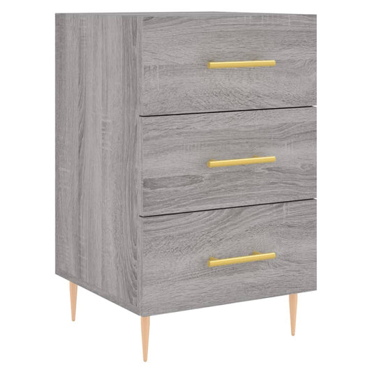 Bedside Cabinet Grey Sonoma 40x40x66 cm Engineered Wood