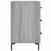 Bedside Cabinet Grey Sonoma 40x40x66 cm Engineered Wood