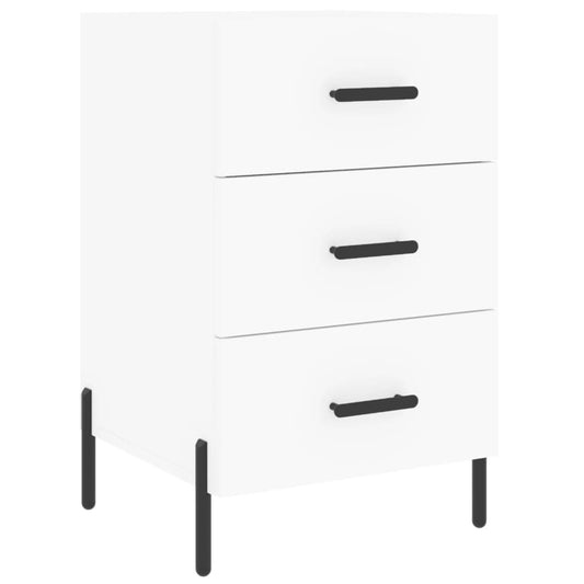Bedside Cabinet White 40x40x66 cm Engineered Wood
