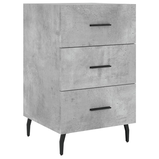 Bedside Cabinet Concrete Grey 40x40x66 cm Engineered Wood