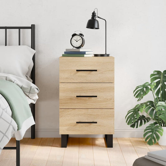 Bedside Cabinet Sonoma Oak 40x40x66 cm Engineered Wood