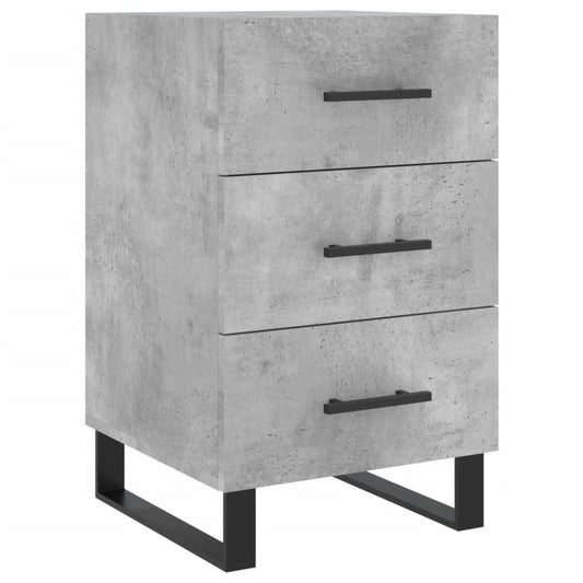 Bedside Cabinet Concrete Grey 40x40x66 cm Engineered Wood