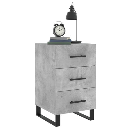 Bedside Cabinet Concrete Grey 40x40x66 cm Engineered Wood