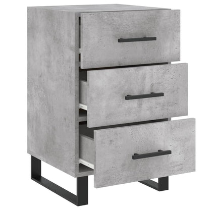 Bedside Cabinet Concrete Grey 40x40x66 cm Engineered Wood