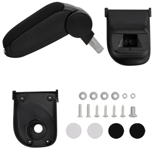 Car Armrest for RENAULT CLIO LHD MK4 (2013) Black 15x35x(30-47) cm ABS