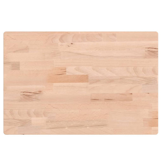 Table Top 60x40x1.5 cm Rectangular Solid Wood Beech