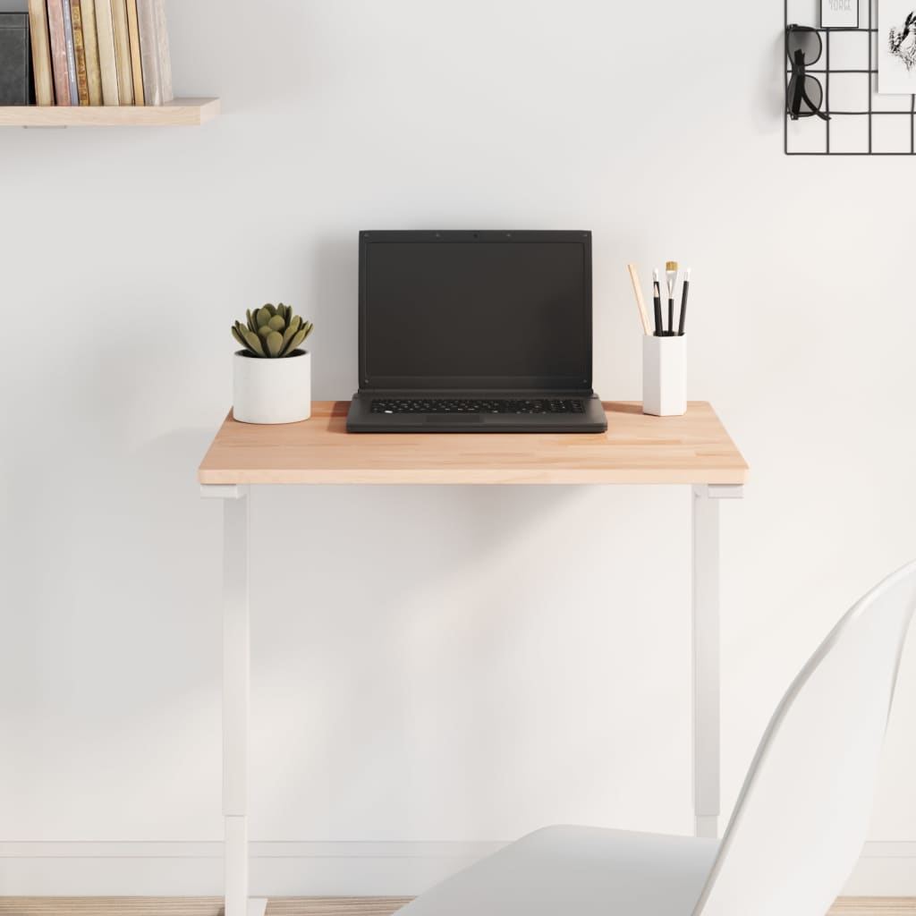 Table Top 60x40x1.5 cm Rectangular Solid Wood Beech