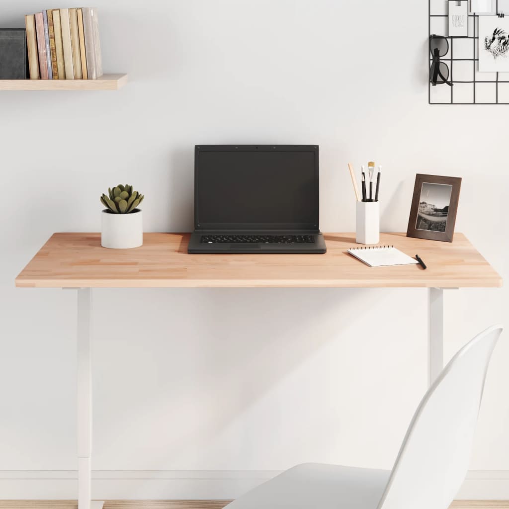 Table Top 100x60x1.5 cm Rectangular Solid Wood Beech