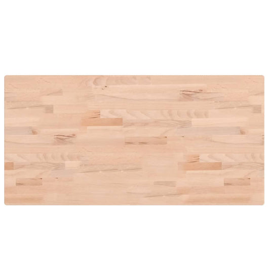 Table Top 100x50x2.5 cm Rectangular Solid Wood Beech