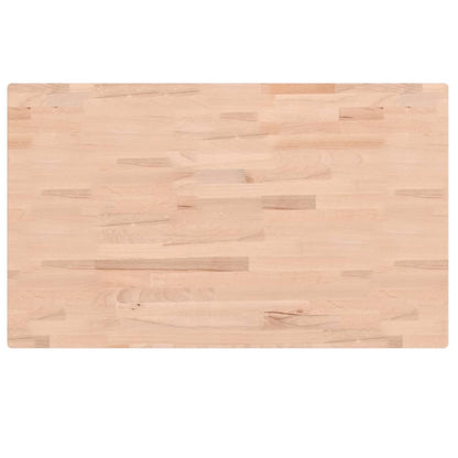 Table Top 100x60x4 cm Rectangular Solid Wood Beech