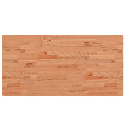 Table Top 100x50x2.5 cm Rectangular Solid Wood Beech
