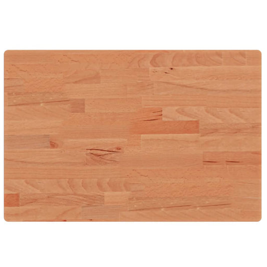 Table Top 60x40x2.5 cm Rectangular Solid Wood Beech