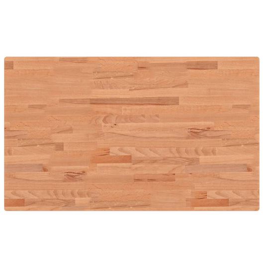 Table Top 100x60x2.5 cm Rectangular Solid Wood Beech