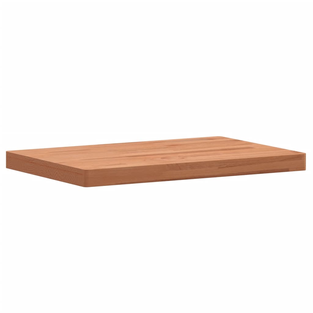 Table Top 80x40x4 cm Rectangular Solid Wood Beech