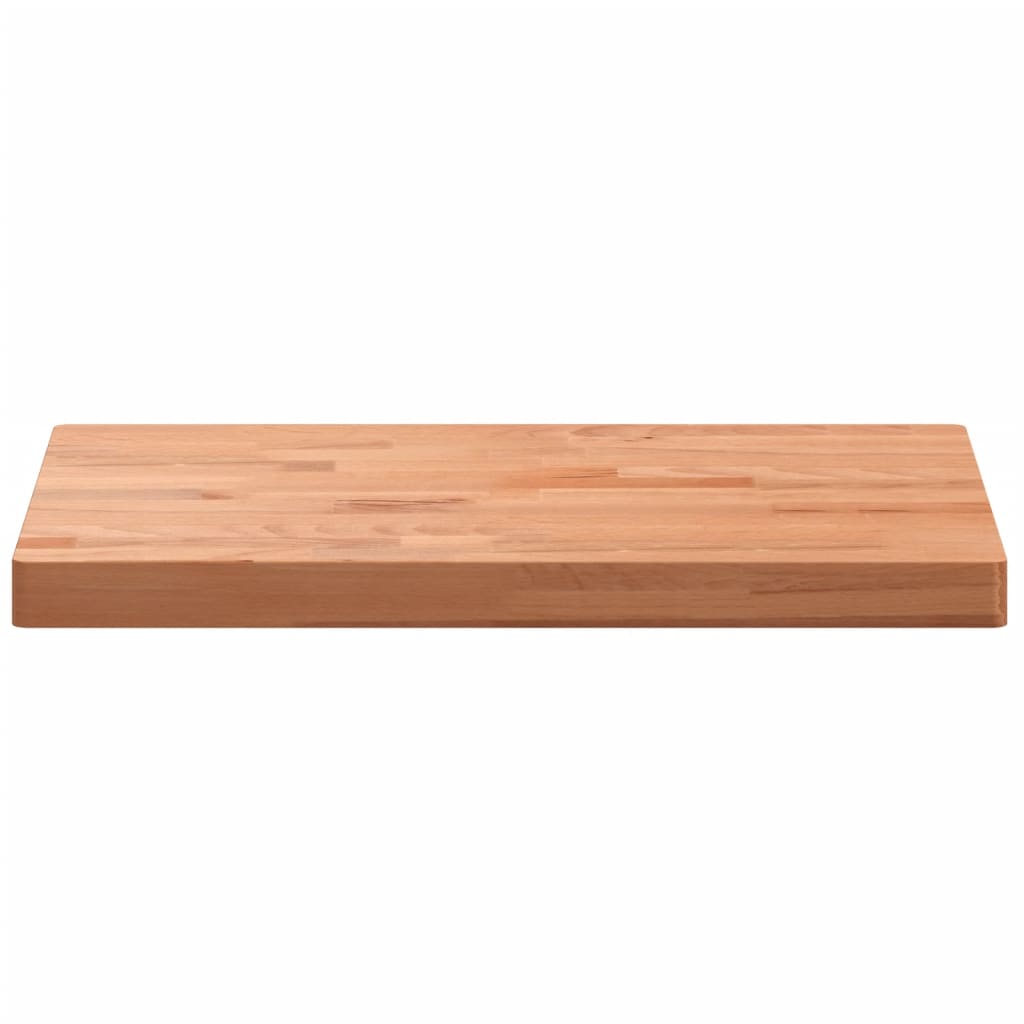 Table Top 80x40x4 cm Rectangular Solid Wood Beech