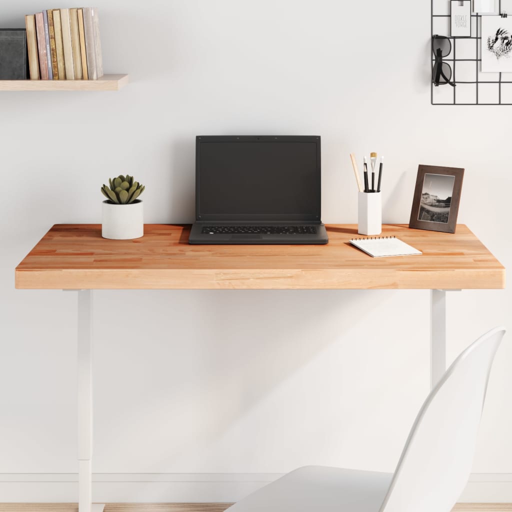Table Top 100x50x4 cm Rectangular Solid Wood Beech