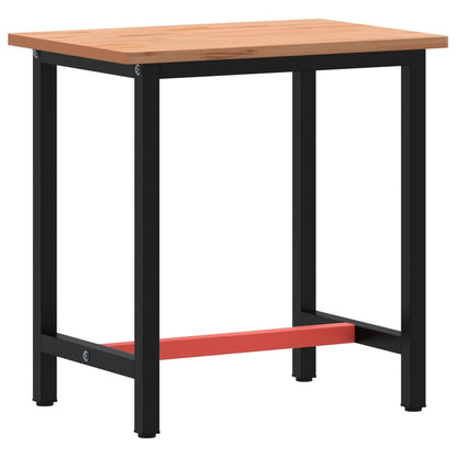 Workbench 80x55x81.5 cm Solid Wood Beech and Metal