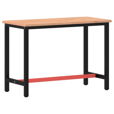 Workbench 115x55x81.5 cm Solid Wood Beech and Metal