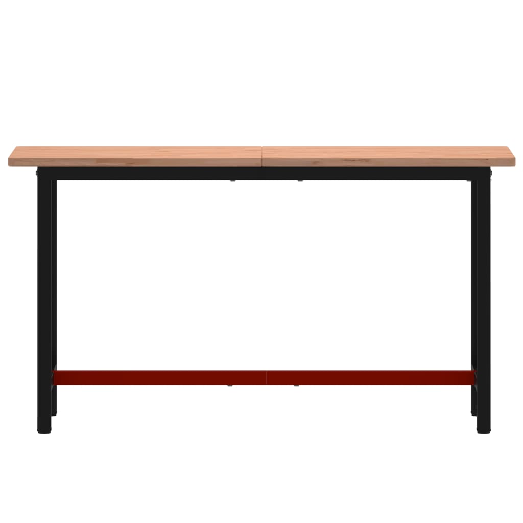 Workbench 150x55x81.5 cm Solid Wood Beech and Metal