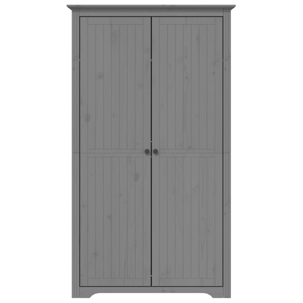 Wardrobe "BODO" Grey 99x53,5x173 cm Solid Wood Pine