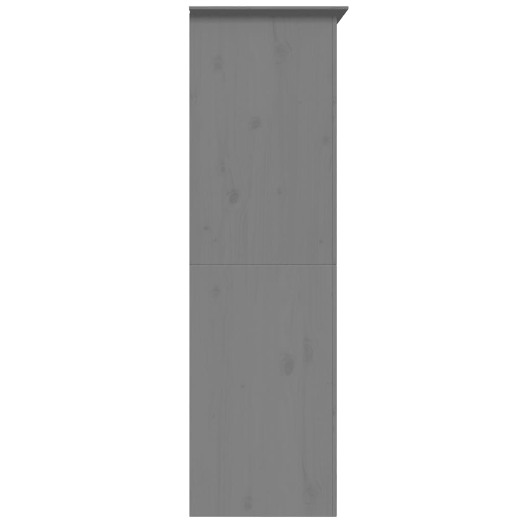 Wardrobe "BODO" Grey 99x53,5x173 cm Solid Wood Pine