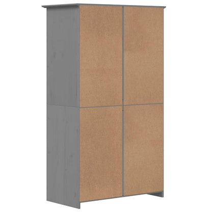 Wardrobe "BODO" Grey 99x53,5x173 cm Solid Wood Pine