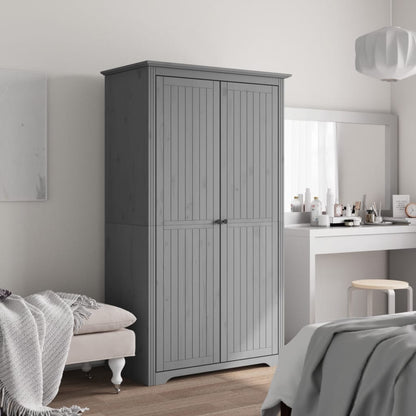 Wardrobe "BODO" Grey 99x53,5x173 cm Solid Wood Pine
