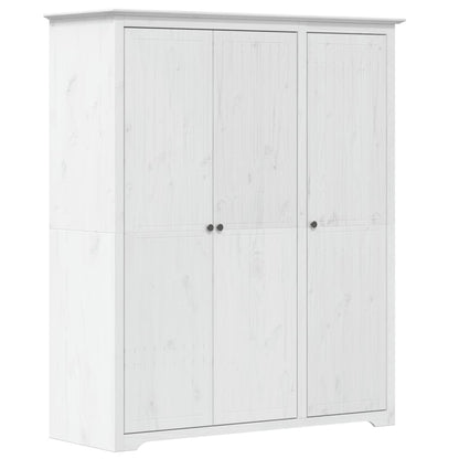 Wardrobe BODO White 151.5x52x176.5 cm Solid Wood Pine