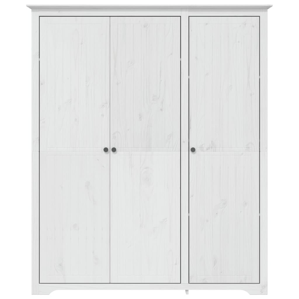 Wardrobe BODO White 151.5x52x176.5 cm Solid Wood Pine