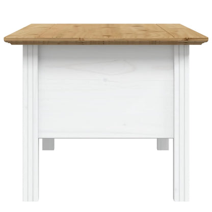 Coffee Table BODO White and Brown 100x55x45 cm Solid Wood Pine