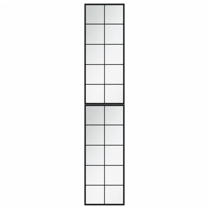 Wall Mirrors 2 pcs Black 39.4"x15.7" Metal