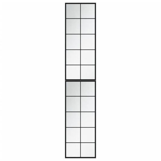 Wall Mirrors 2 pcs Black 39.4"x15.7" Metal