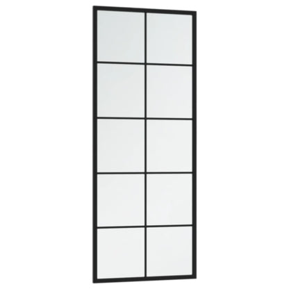Wall Mirrors 2 pcs Black 39.4"x15.7" Metal