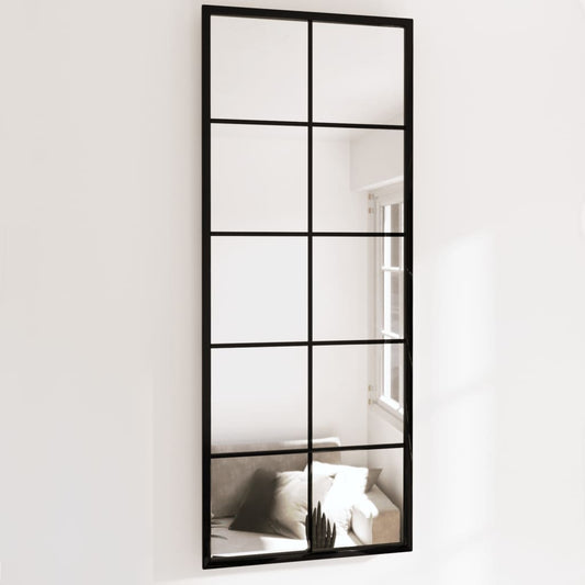 Wall Mirrors 2 pcs Black 39.4"x15.7" Metal