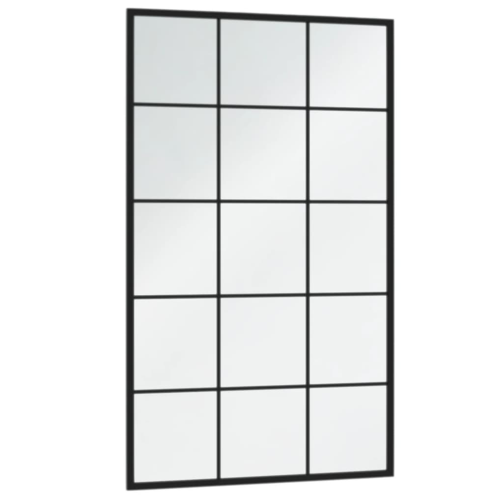 Wall Mirrors 4 pcs Black 39.4"x23.6" Metal