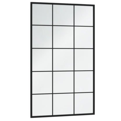 Wall Mirrors 4 pcs Black 39.4"x23.6" Metal