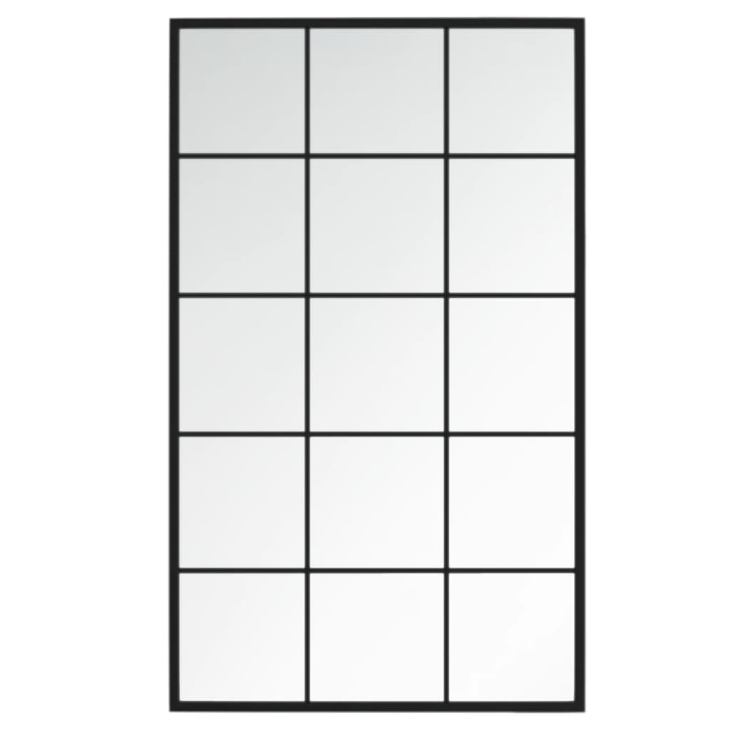 Wall Mirrors 4 pcs Black 39.4"x23.6" Metal